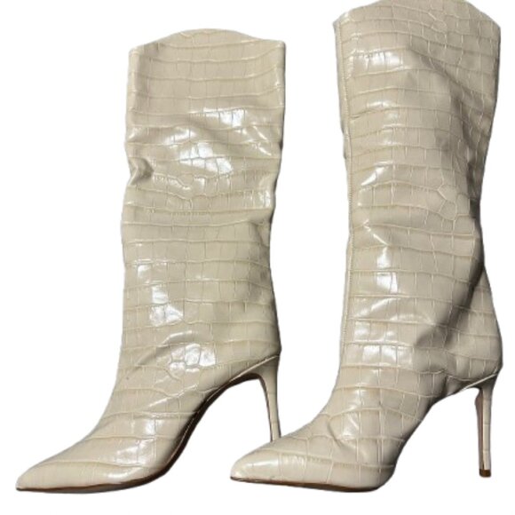 Maryana Crocodile-Embossed Leather Boot - Picture 2 of 3